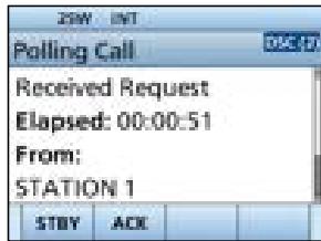 ICOM IC-M510E - Sending a Polling Reply call - 3