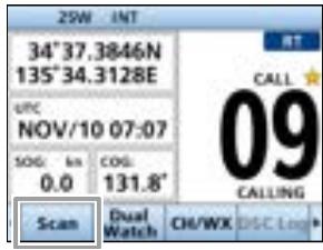 ICOM IC-M510E - Starting a scan (Except for the NLD version) - 1