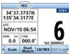 ICOM IC-M510E - Selecting a Weather channel - 1