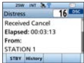 ICOM IC-M510E - When a Distress Cancel call is received: - 2