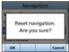 ICOM IC-M510E - Resetting navigation - 1