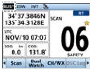 ICOM IC-M510E - Starting a scan (Except for the NLD version) - 3