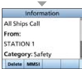 ICOM IC-M510E - Received DSC Log - 2
