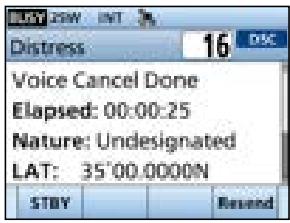 ICOM IC-M510E - Distress Cancel call - 2