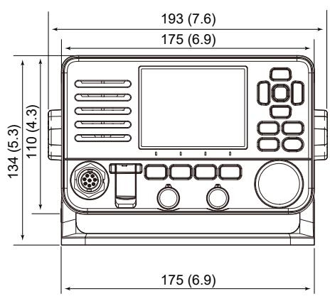 ICOM IC-M510E - Dimensions - 2