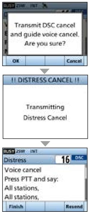 ICOM IC-M510E - Distress Cancel call - 1