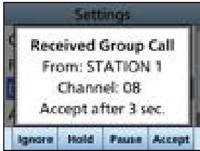 ICOM IC-M510E - When an All Ships call is received: - 2