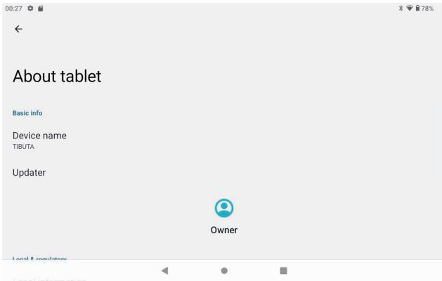 Tibuta E200 - About Tablet - 1