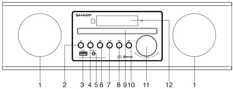 SHARP CD-BH10 - Top Panel - 1