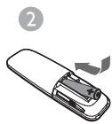 SHARP CD-BH10 - Fitting or replacing the remote control battery - 2