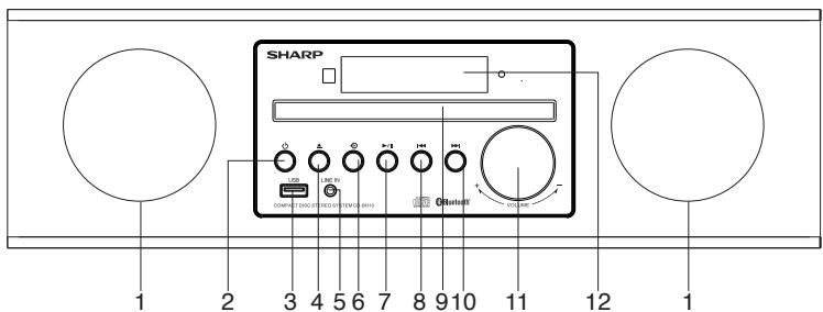 SHARP CD-BH10 - Panel superior - 1