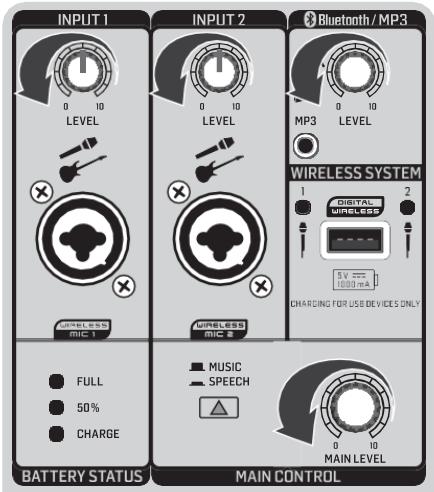 BEHRINGER MPA30BT - Recharger la batterie - 1
