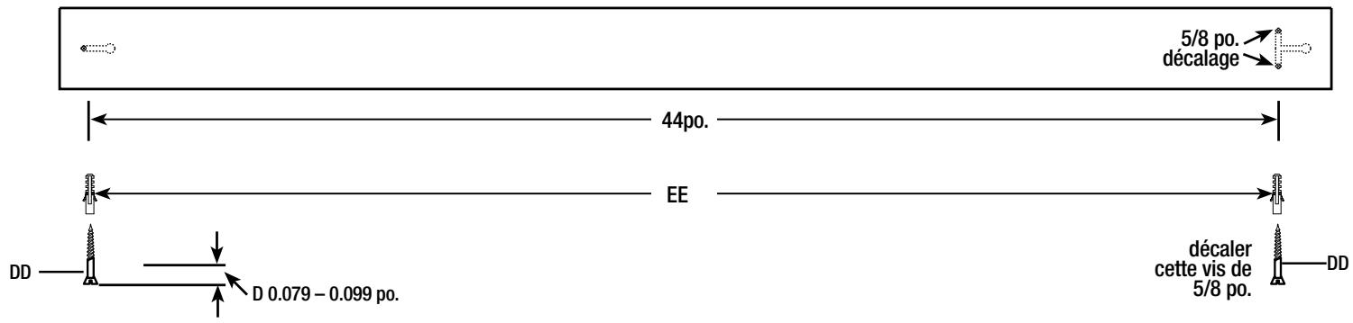 Commercial Electric SHOP/4/840/MM/HD/CAN - Fixation des chevilles et des vis - 1
