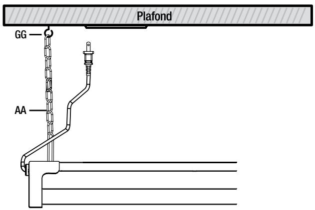Commercial Electric SHOP/4/840/MM/HD/CAN - Fixation de la chaîne de suspension - 1