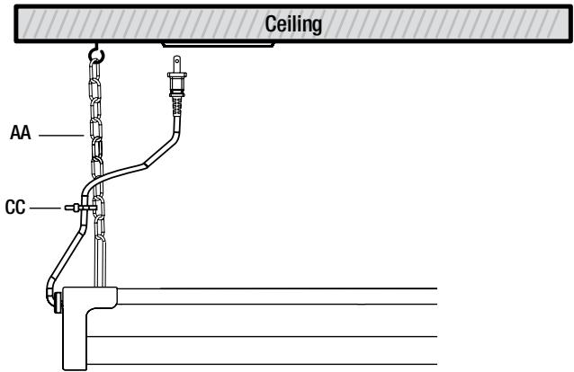 Commercial Electric SHOP/4/840/MM/HD/CAN - Attaching the zip tie - 1