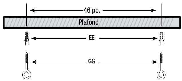 Commercial Electric SHOP/4/840/MM/HD/CAN - Fixation des crochets à vis - 1