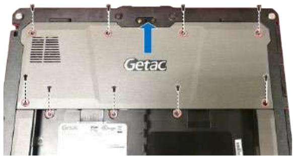 Getac K120 - To remove the DDR cover: - 1