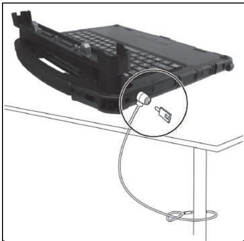Getac K120 - Using the Cable Lock - 2