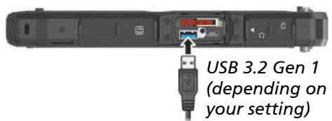 Getac K120 - Connecting a USB Device - 1