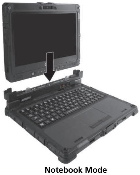 Getac K120 - Attaching the Keyboard Dock - 2