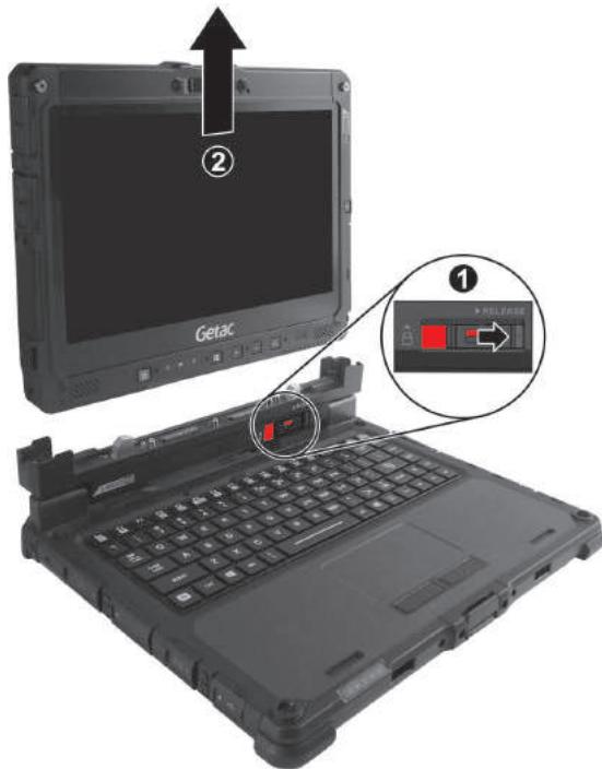 Getac K120 - Detaching the Keyboard Dock - 2
