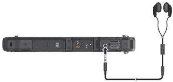Getac K120 - Connecting an Audio Device - 1