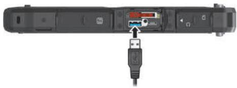 Getac K120 - Connecting a Device for USB Charging - 1