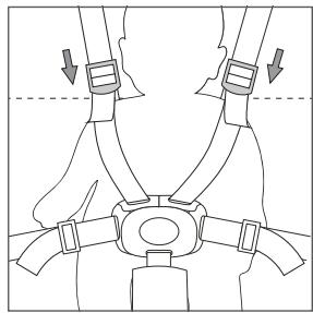 Munchkin Night Owl™ Ultra-Compact Stroller - USING THE SAFETY HARNESS - 1