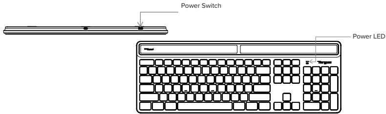 TARGUS AKB868 - Targus Energy Harvesting Ecosmart™ Keyboard - 1