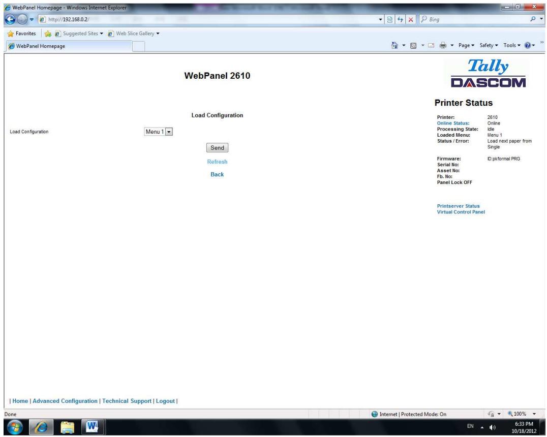 Tally Dascom PRN-7 - Load Configuration - 1