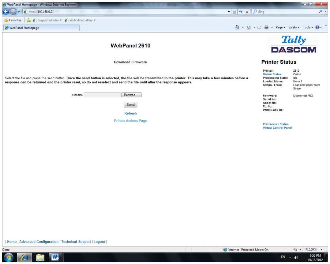 Tally Dascom PRN-7 - Download Firmware - 2