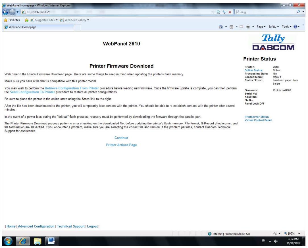 Tally Dascom PRN-7 - Download Firmware - 1