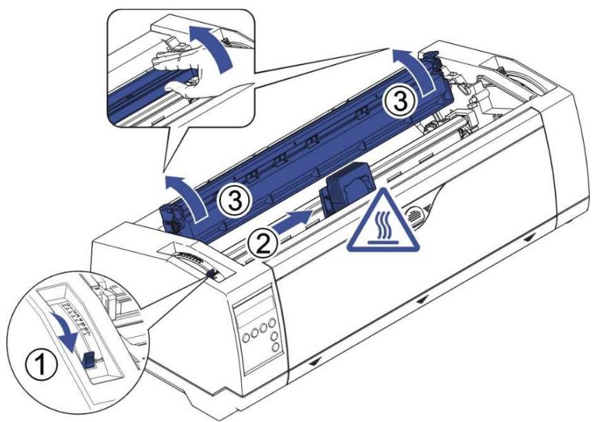 Tally Dascom PRN-7 - Installing the ribbon cartridge - 2