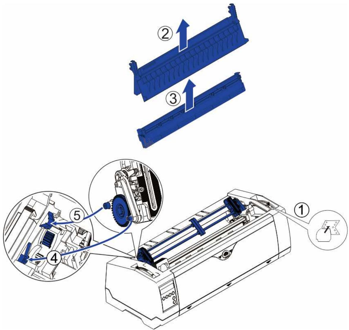 Tally Dascom PRN-7 - Top pull tractors for fanfold - 2