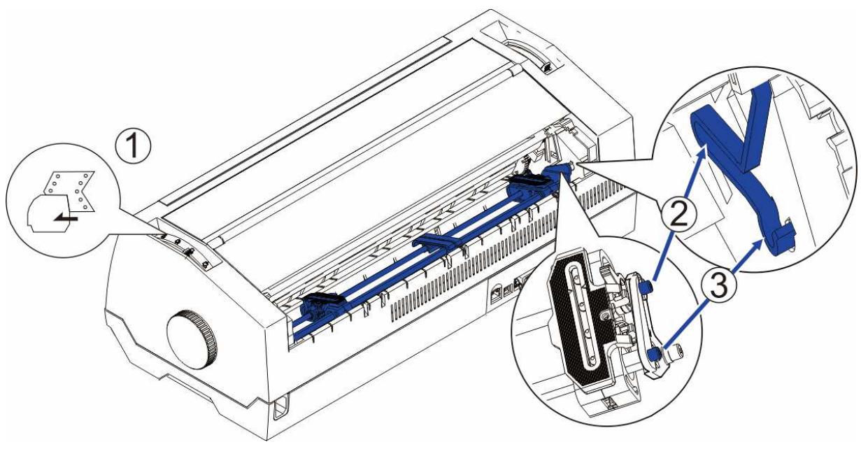 Tally Dascom PRN-7 - Rear tractors for fanfold - 2