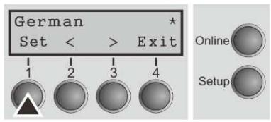 Tally Dascom PRN-7 - Selecting the LC display language - 7