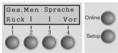 Tally Dascom PRN-7 - Selecting the LC display language - 8