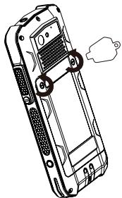 RugGear RG540 - Instalar eletalar a bateria/instalar o cartao Nano-SIM e o cartao Micro SD - 1