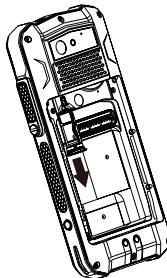 RugGear RG540 - Instalar eletalar a bateria/instalar o cartao Nano-SIM e o cartao Micro SD - 3