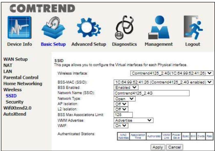 Comtrend PRT-6351 - SSID - 1