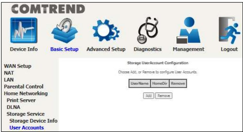 Comtrend WR-2412u - Storage User Accounts - 1