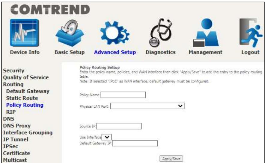 Comtrend WR-2412u - Policy Routing - 2
