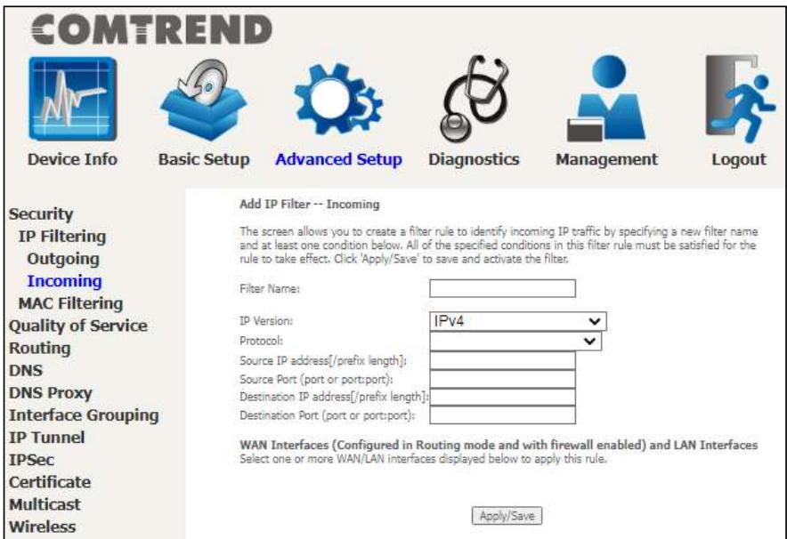 Comtrend WR-2412u - INCOMING IP FILTER - 2