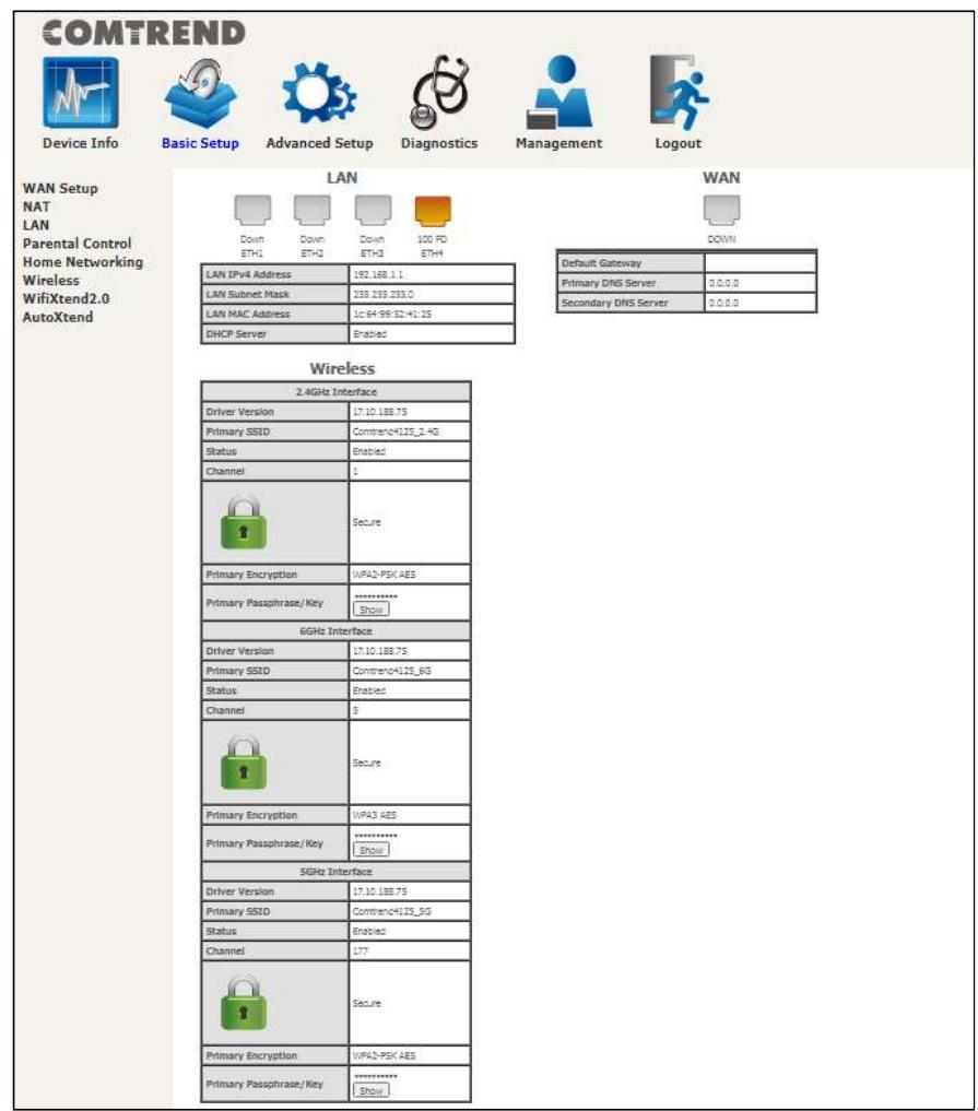 Comtrend WR-2412u - Chapter 5 Basic Setup - 2