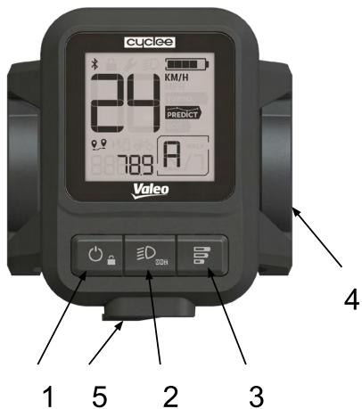 Valeo Cyclee View Plus - Display: - 1