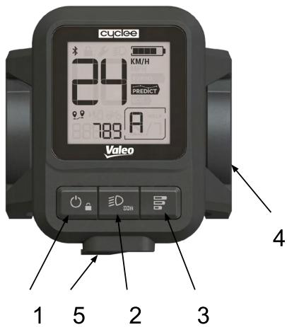 Valeo Cyclee View Plus - Scherm: - 1