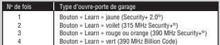 CHAMBERLAIN 956EVC - PROGRAMMATION DE LA TÉLÉCOMMANDE (956EV, 956EV-P2, 956EVC ET 956EVC-P2) - 3