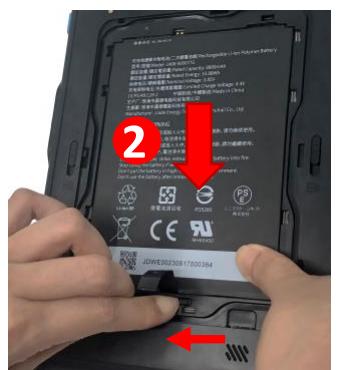 Unitech RT112 - Install the Battery - 1