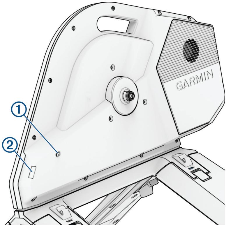 Tacx NEO 3M - On the trainer, press the pairing button ①. - 1