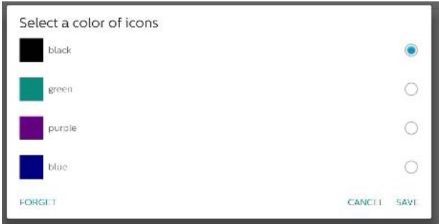 PHILIPS 86BDL4152E - Change the color of the icons on Home - 1